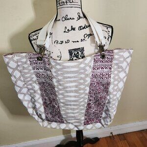 Pottery Barn Cali Tote Bag Canvas